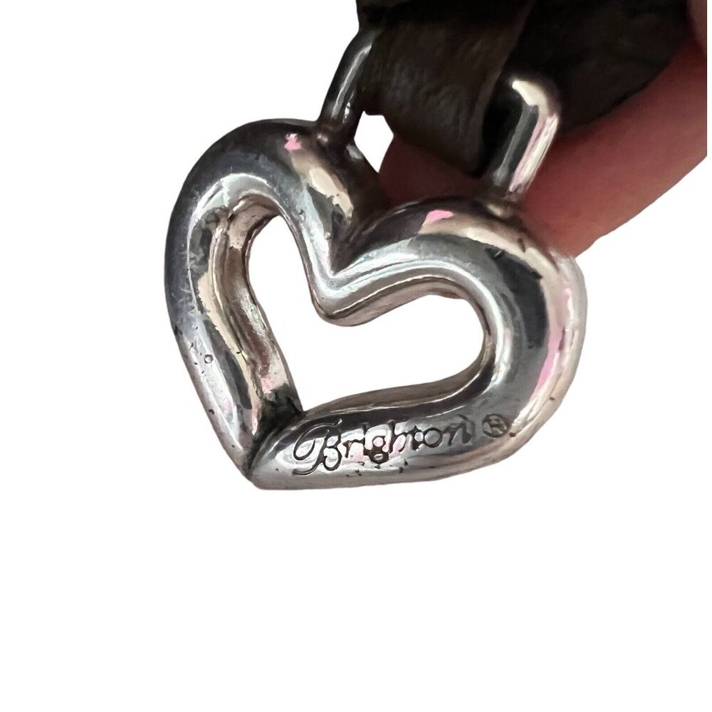 BRIGHTON Shoulder Bag Purse “Tough Collection” Leather Flap Front Logo Brown - Picture 3 of 11